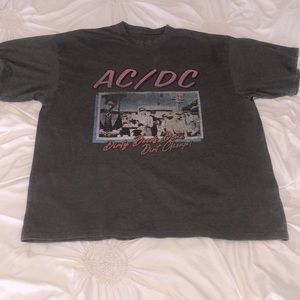 AC/DC GUN METAL GRAY GRAPHIC TSHIRT